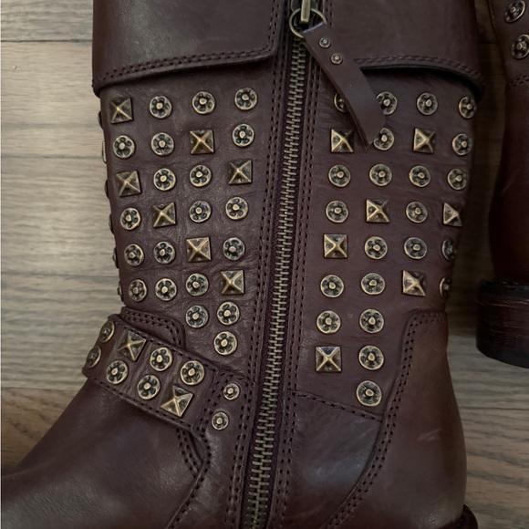 UGG Brown Studded Leather Boots 7